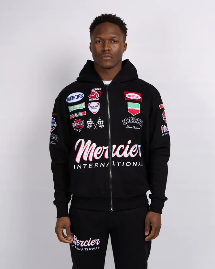 Mercier UK Black International Zip Hoodie