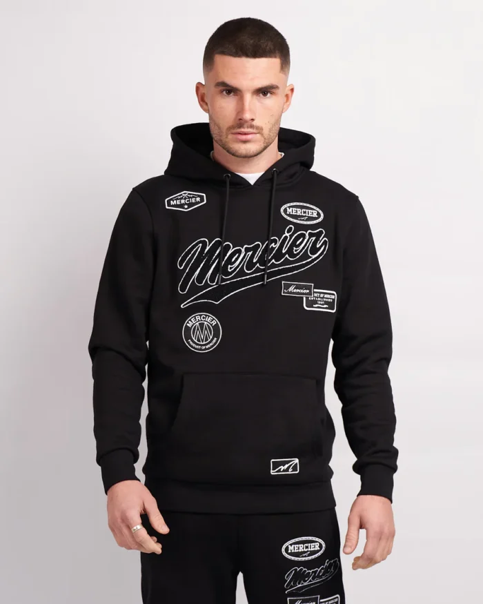 Mercier UK Black Teams Badge Hoodie