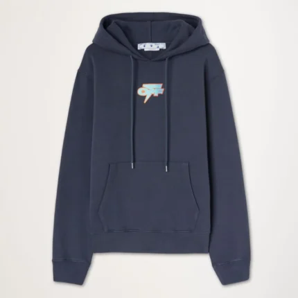 Off White Degradé Thund Slim Hoodie Blue