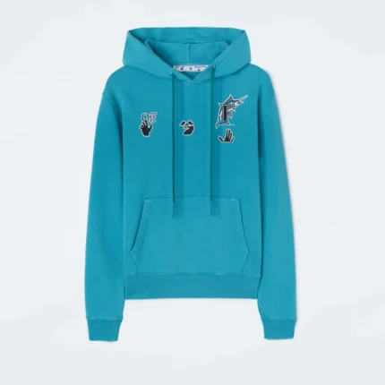 Off White Mlb Hoodie Blue