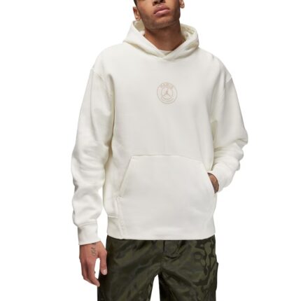 PSG Jordan Fleece Logo Hoodie - Off White