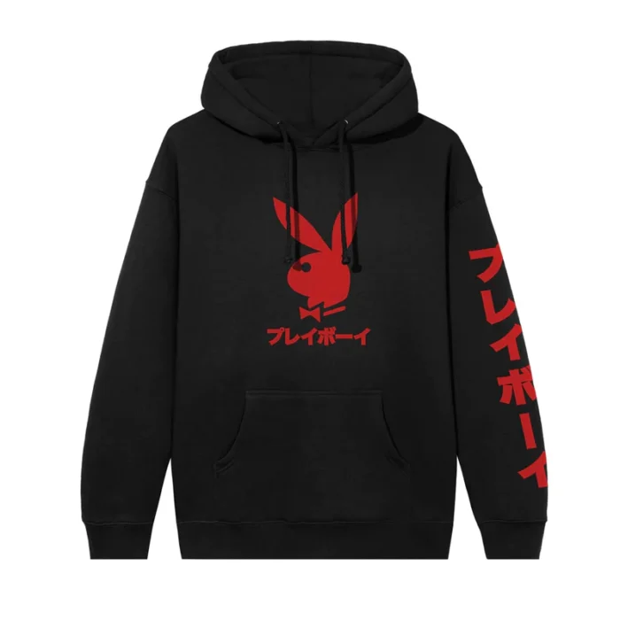 Playboy Japanese Rabbit Head Hoodie - Black/Red