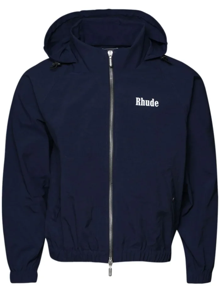 Ranch Logo-Print Cotton Hoodie Nevy