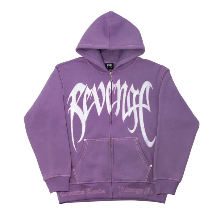 Revenge Contrast Embroidered Zip