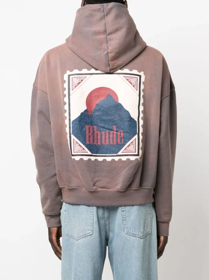 Rhude Moonlight Stamp Cotton Hoodie