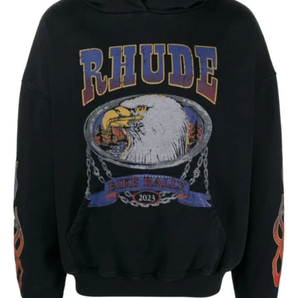 Rhude Screaming Eagle-Print Cotton Hoodie