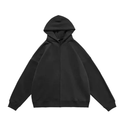 Season 6 Kanye West zip up Hoodie-Grey Black